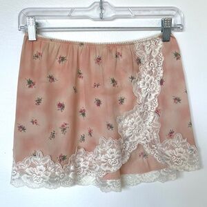 Urban Outfitters Out From Under Luccia Lace Trim Mini Slip Skirt